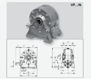 VF Normal worm gearbox 